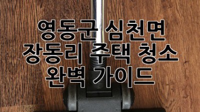 영동군 심천면 장동리 주택 청소 완벽 가이드